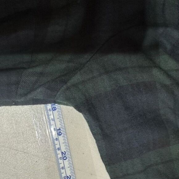 Abercrombie & Fitch A&F Navy Plaid Flannel Belted Shirt Dress Small Soft Preppy - Picture 5 of 9